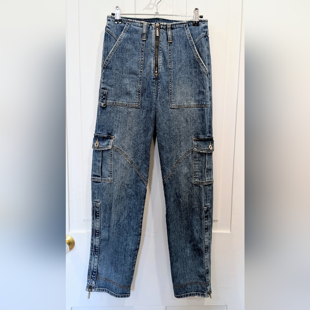 Jonathan Simkhai Blue Cargo Jeans | 25 - Picture 2 of 7